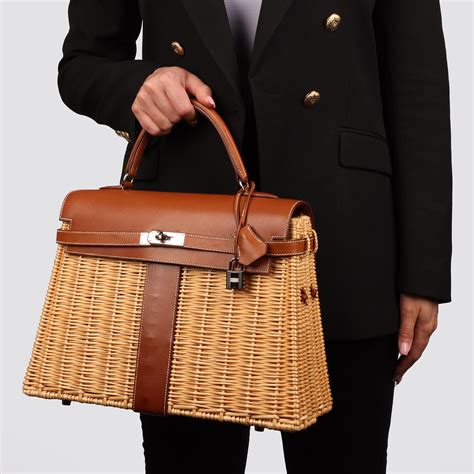 wicker hermes bag.